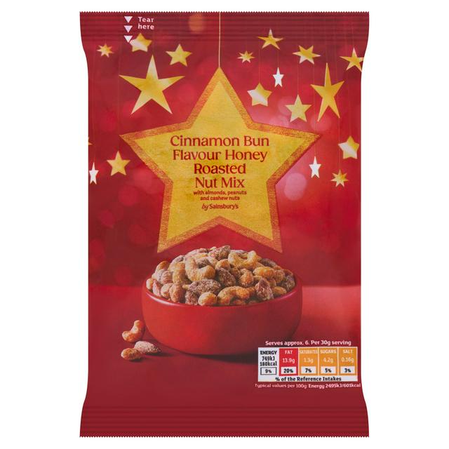 Sainsbury's 200g Cinnamon Bun Flavour Honey Roasted Nut Mix - gallery image 1