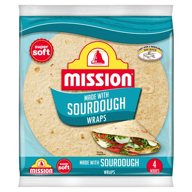 Mission 4 x Sourdough Tortilla Wraps 245g - gallery image 1