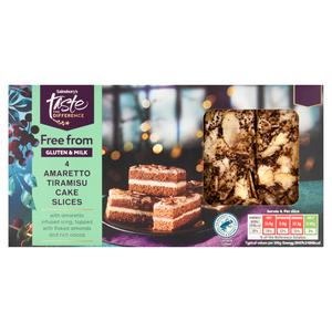 Sainsbury's Free From 4 x Amaretto Tiramisu Cake Slices 158g