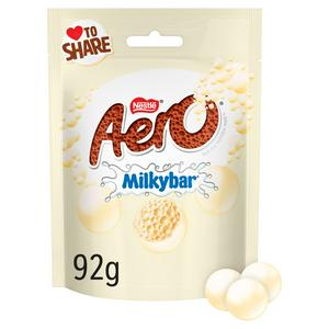 Aero Bubbles 92g Milkybar White Chocolate Sharing Bag