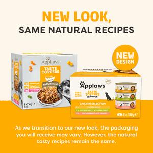 Applaws Taste Toppers 8 x 156g Chicken Selection in Broth Natural Wet Dog Food Cans - gallery image 2