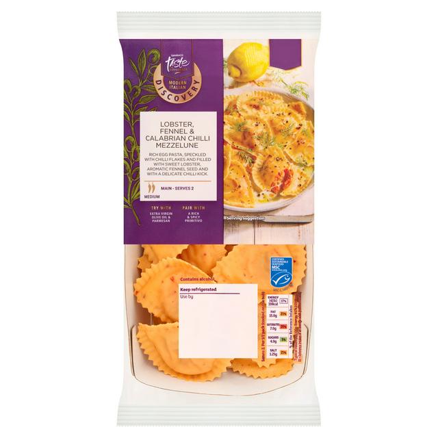 Sainsbury's Discovery 250g Lobster Mezzelune Pasta, Taste the Difference - gallery image 1