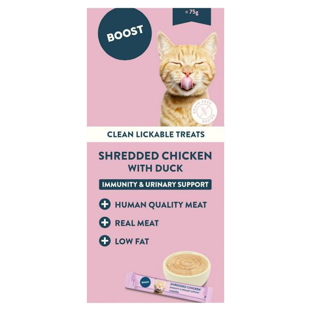 Boost 5 x 15g Shredded Chicken with Duck Clean Lickable Treats - gallery image 1