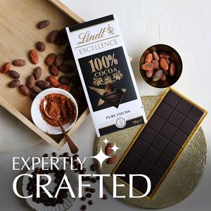 Lindt Excellence 50g 100% Dark Chocolate Bar - gallery image 3