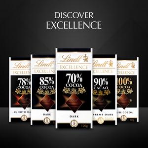 Lindt Excellence 50g 100% Dark Chocolate Bar - gallery image 6