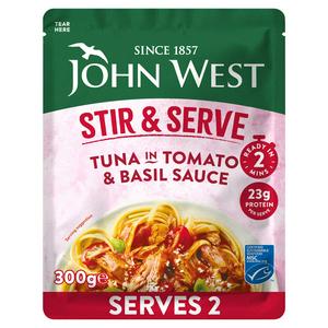 John West 300g MSC Stir & Serve Tuna in Tomato & Basil Sauce