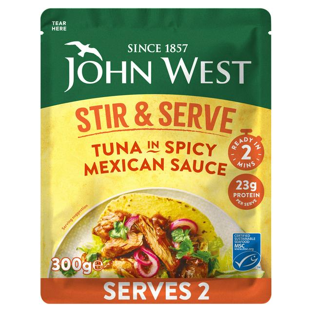 John West 300g MSC Stir & Serve in Spicy Mexican Sauce Tuna - gallery image 1