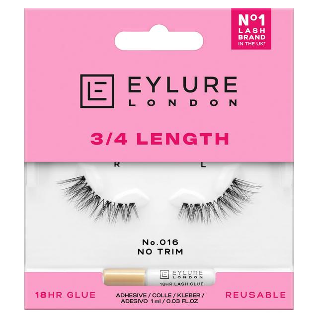 Eylure London Eye Lashes 3/4 Length No. 016 No Trim - gallery image 1