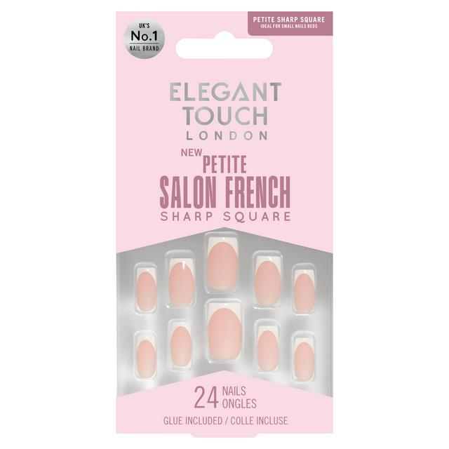 Elegant Touch London False Nails 24 Petite Sharp Square Salon French 182 - gallery image 1