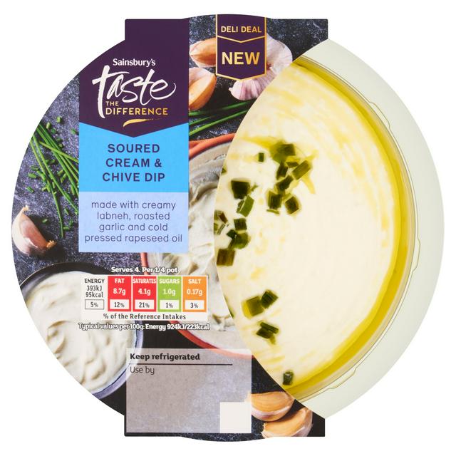 Sainsbury's 170g Soured Cream & Chive Dip, Taste the Difference - gallery image 1