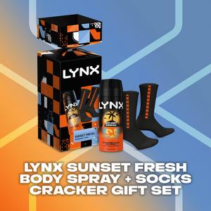 Lynx Sunset Fresh Body Spray + Socks Cracker Gift Set - gallery image 3