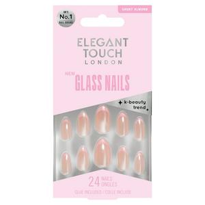 Elegant Touch London False Nails 24 Short Almond Gel Sculpt Rose Latte