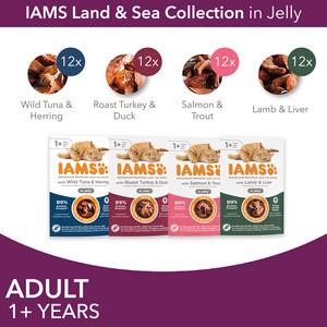 IAMS 48 x 85g Advanced Nutrition Meat & Fish Variety Mix in Jelly Wet Adult Cat Food - gallery image 3