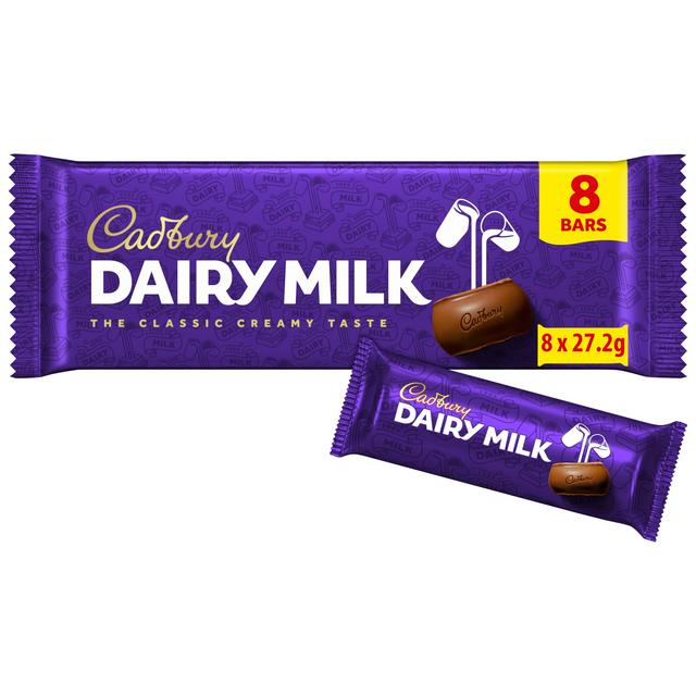 Cadbury Dairy Milk 8 x 27.2g Multipack Chocolate Bars - gallery image 1