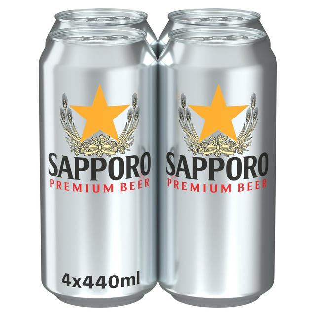 Sapporo 4 x 440ml Premium Multipack Beer Cans - gallery image 1