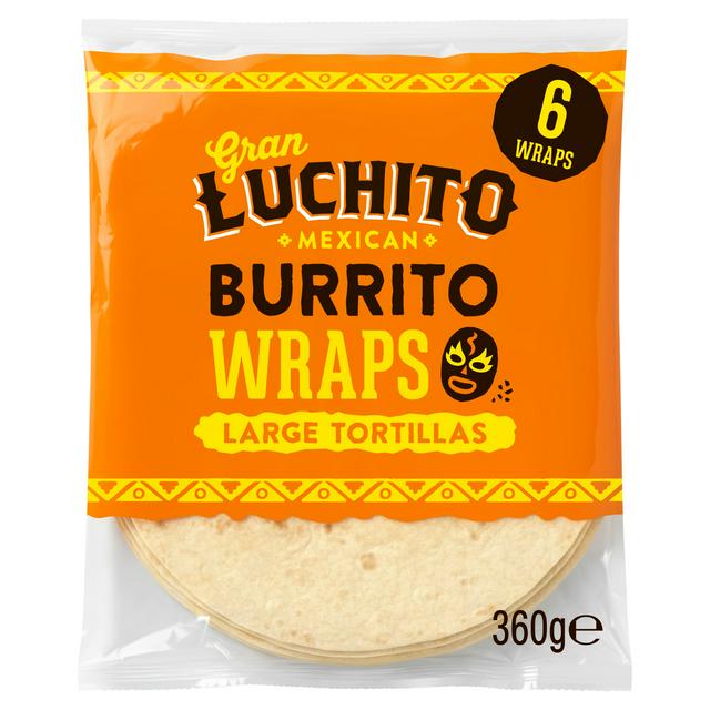 Gran Luchito 6 x Mexican Burrito Wraps 360g - gallery image 1
