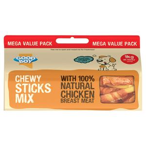 Good Boy 1kg Chewy Sticks Mix Dog Treats