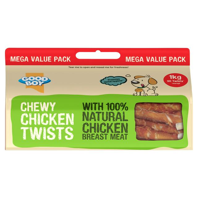 Good Boy 1kg Chewy Chicken Twists Dog Treats - gallery image 1