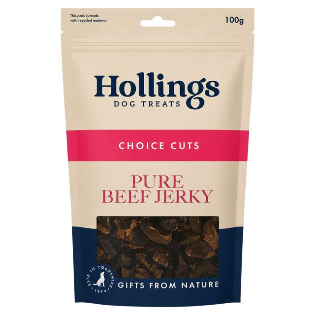 Hollings 100g Pure Beef Jerky Dog Treats - gallery image 1