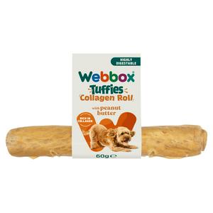 Webbox Tuffies 60g Collagen Roll with Peanut Butter Dog Treats