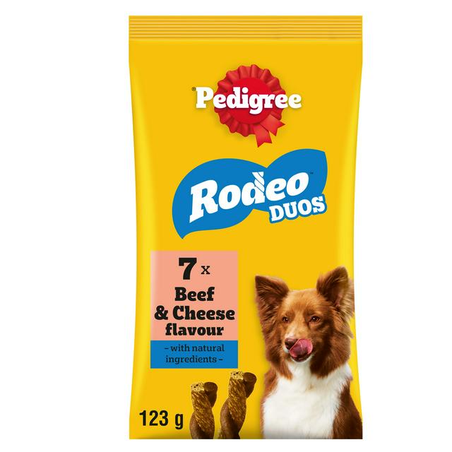 Pedigree Rodeo Duos 7 x Beef & Cheese Dog Treats 123g - gallery image 1
