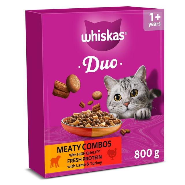 Whiskas Duo 800g 1+ Meaty Combos Dry Cat Food - gallery image 1