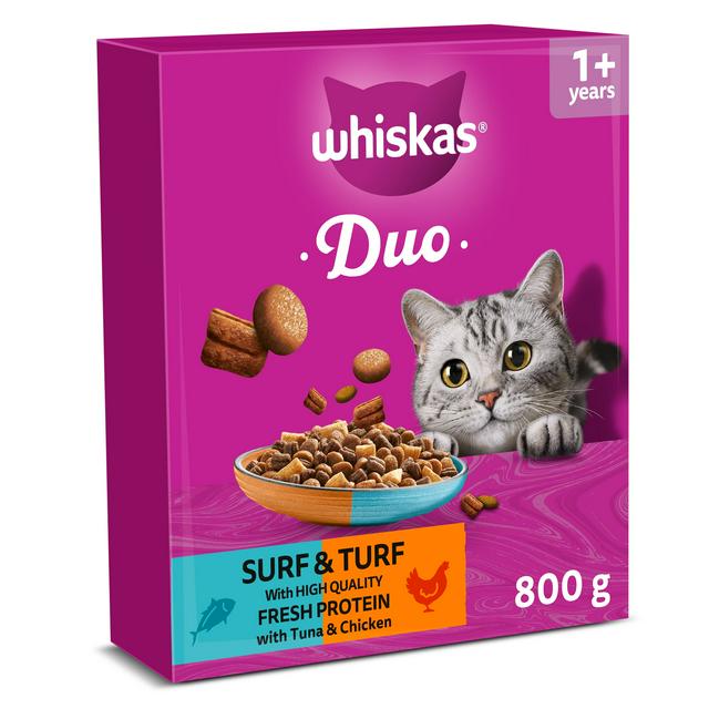 Whiskas Duo 800g 1+ Surf & Turf Dry Cat Food - gallery image 1