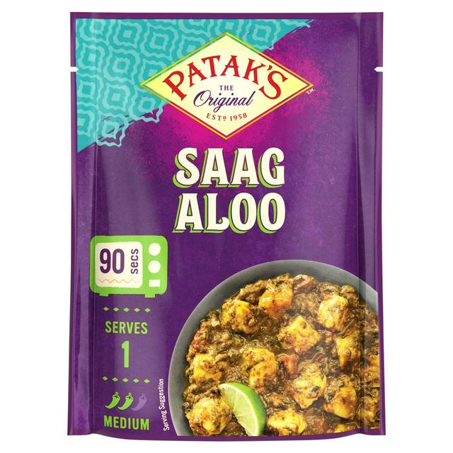 Patak's 270g Indian Saag Aloo Ready Meal - gallery image 1