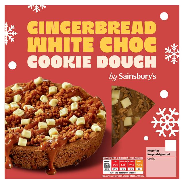 Sainsbury's 345g Loaded White Chocolate Gingerbread Cookie Dough - gallery image 1