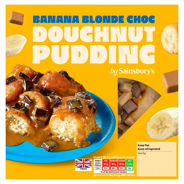 Sainsbury's Loaded 370g Banana Blonde Chocolate Doughnut Dessert - gallery image 1