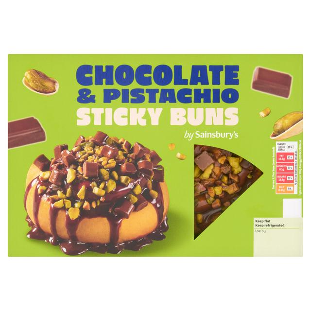 Sainsbury's Loaded 165g Chocolate & Pistachio Sticky Buns - gallery image 1
