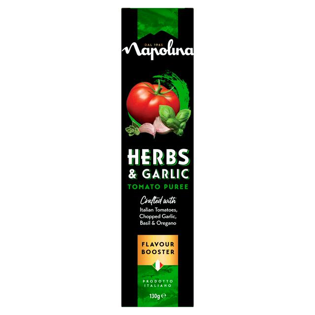 Napolina 130g Herbs & Garlic Tomato Puree - gallery image 1
