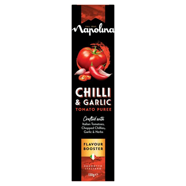 Napolina 130g Chilli & Garlic Tomato Puree - gallery image 1