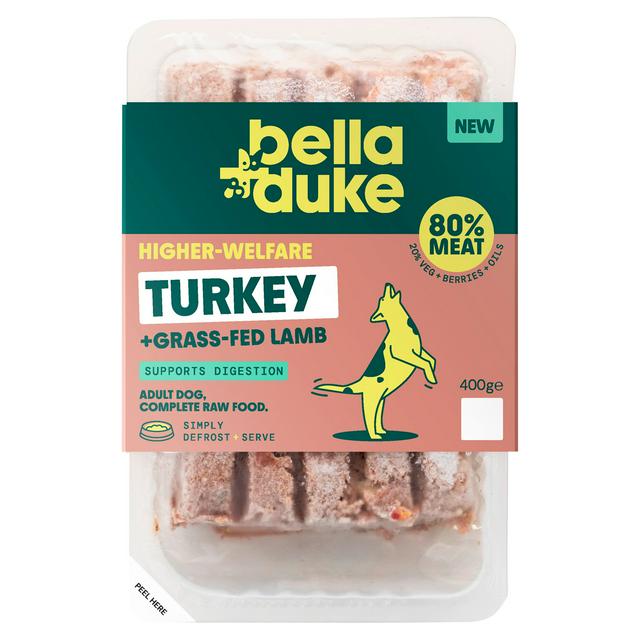 Bella + Duke 400g Turkey + Grass Fed Complete Raw Lamb Adult Dog Food - gallery image 1