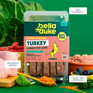 Bella + Duke 400g Turkey + Grass Fed Complete Raw Lamb Adult Dog Food - gallery image 4