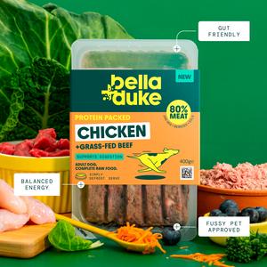 Bella + Duke 400g Chicken + Grass Fed Complete Raw Beef Adult Dog Food - gallery image 4