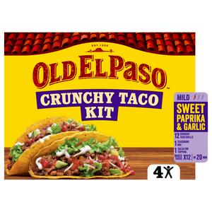 Old El Paso 287g Sweet Paprika & Garlic Crunchy Taco Kit