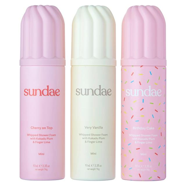 Sundae 3 x 97ml Mini Shower Foam Trio Gift Set - gallery image 1