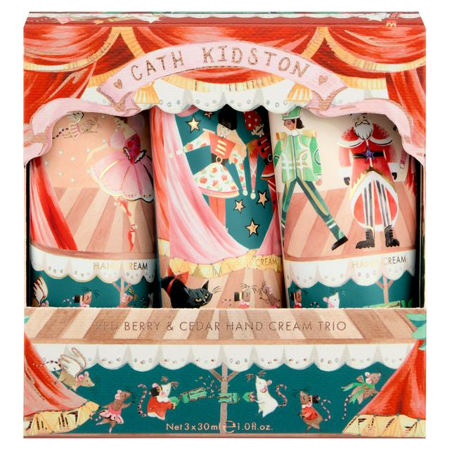 Cath Kidston 3 x 30ml Red Berry & Cedar Trio Hand Cream - gallery image 1