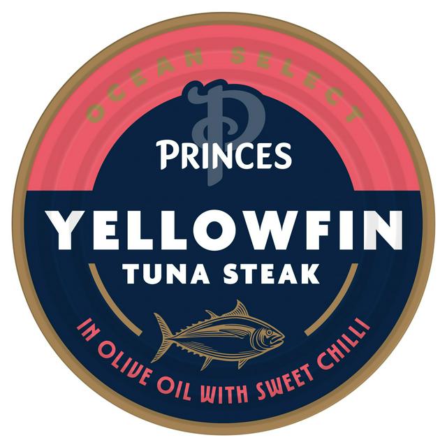 Princes 160g Yellowfin Tuna Steak in Olive Oil with Sweet Chilli - gallery image 1