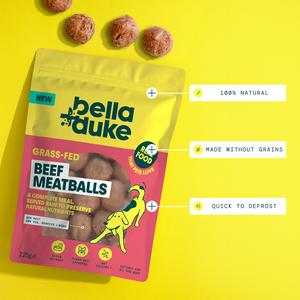 Bella + Duke 225g Grass Fed Beef Meatballs Dog Food - gallery image 4