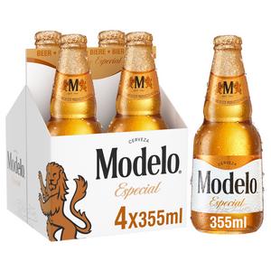 Modelo 4 x 355ml Especial Lager Beer Bottles - gallery image 2