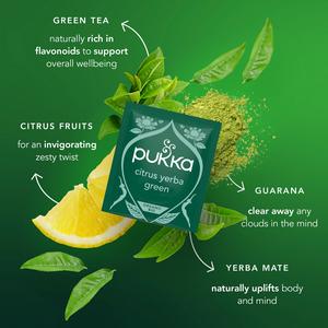 Pukka 20 x Organic Citrus, Yerba Mate & Green Tea Uplift Herbal Tea Bags 36g - gallery image 3