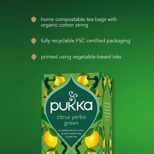 Pukka 20 x Organic Citrus, Yerba Mate & Green Tea Uplift Herbal Tea Bags 36g - gallery image 5