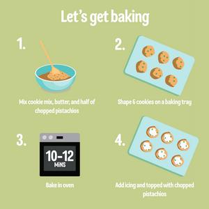 Dr. Oetker 325g Pistachio Topped Cookie Mix - gallery image 3
