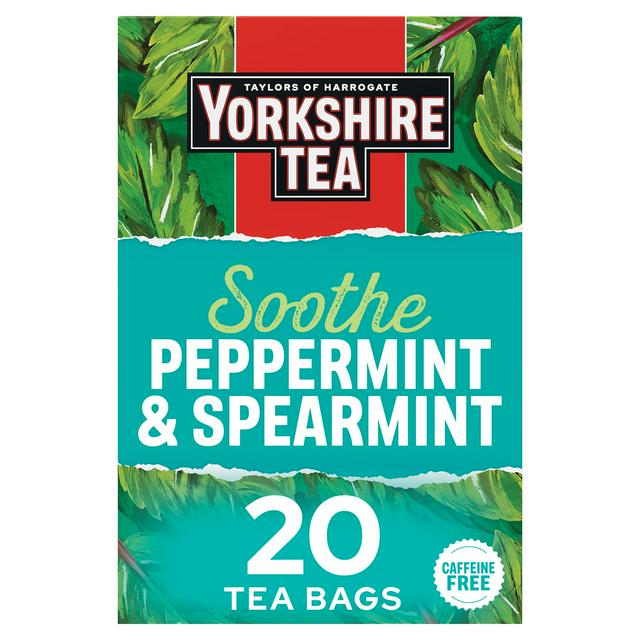 Yorkshire Tea 20 x Soothe Peppermint & Spearmint Herbal Tea Bags - gallery image 1