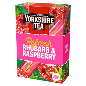 Yorkshire Tea 20 x Refresh Rhubarb & Raspberry Fruit Tea Bags - gallery image 2