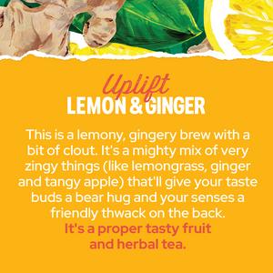 Yorkshire Tea 20 x Uplift Lemon & Ginger Fruit & Herbal Tea Bags - gallery image 4
