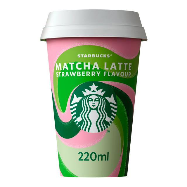 Starbucks 220ml Matcha Latte Strawberry Flavour Iced Coffee - gallery image 1
