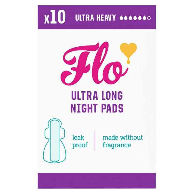 Flo 10 x Bamboo Ultra Long Night Period Pads - gallery image 1